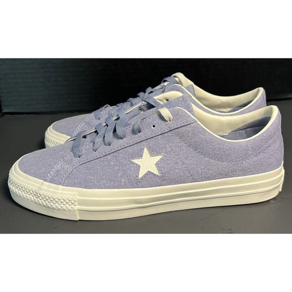 Converse One Star Men’s Blue Canvas Size 11 NEW Extra Laces - Picture 2 of 10